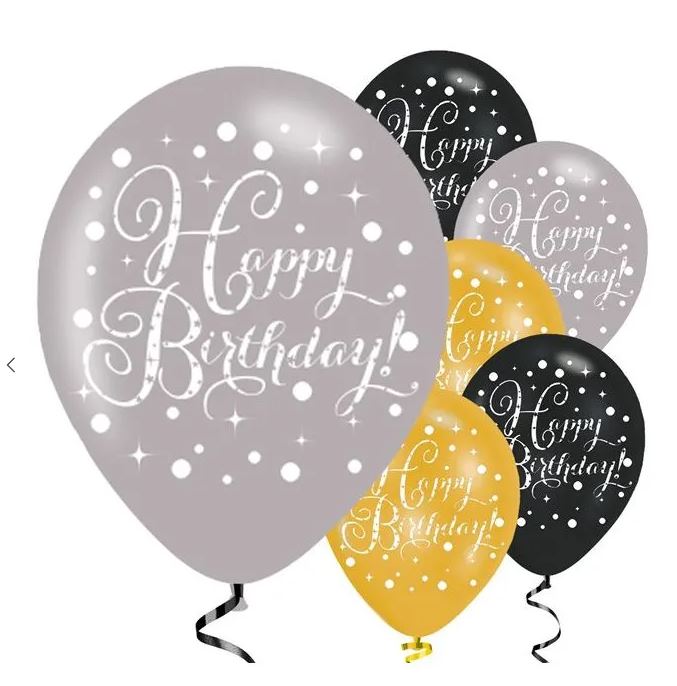 Sparkling Celebration Happy Birthday Balloons