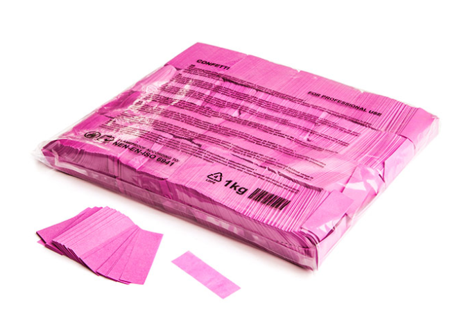 Pink Paper Rectangle Confetti 55x17mm