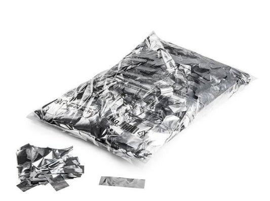 Silver Metallic Rectangle Confetti 55x17mm